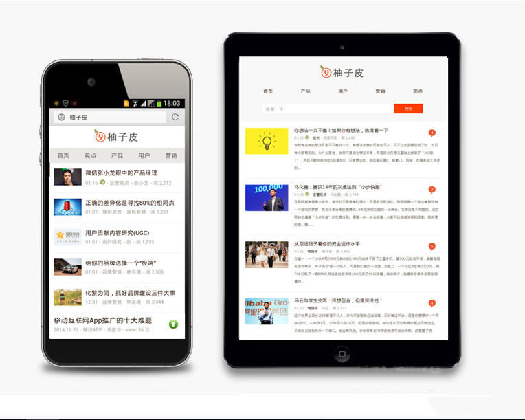 大气清爽响应式主题——柚子皮——WordPress主题